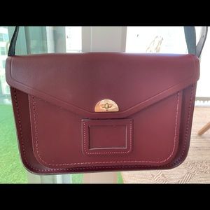 saffiano leather satchel shoulder bag